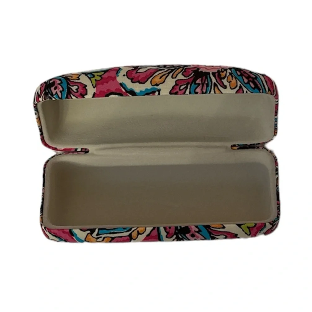 Vera Bradley Eyeglasses Case Pink Red Paisley Hard Clamshell